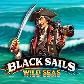 Black Sails Wild Seas slot logo by Infinity Dragon Studios at SpinDog Casino
