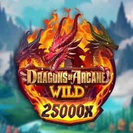 Dragons of Arcane Wild online game logo by Foxium on spindogcasinoo.co.uk