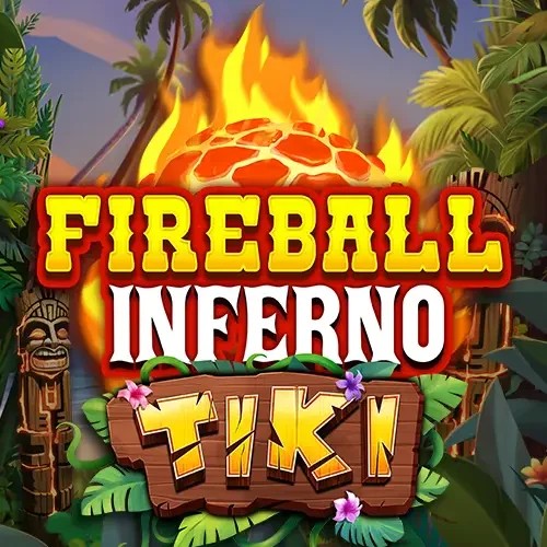 Fireball Inferno Tiki online game logo by NetEnt on spindogcasinoo.co.uk